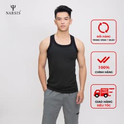 Thumbnail Áo Thun Nam Narsis, Sát Nách, Chất Cotton, Siêu Mềm Mịn, Thấm Hút Mồ Hôi, Thoải Mái 2