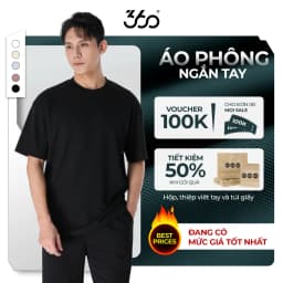 Thumbnail Áo thun nam ngắn tay form rộng 360 Boutique chất liệu cotton thoáng mát mềm mịn - APTOL503 1