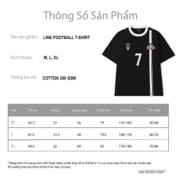 Thumbnail Áo Thun Nam Nữ NEWSEVEN Line Football T-Shirt AT.367 2