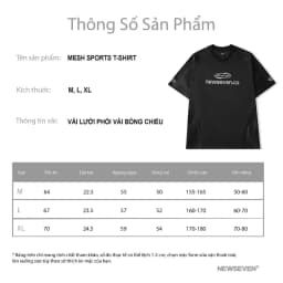 Thumbnail Áo Thun Nam Nữ NEWSEVEN Mesh Sports T-Shirt AT.362 3