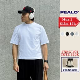 Thumbnail Áo thun nam nữ PEALO form Boxy cotton 250gsm 1
