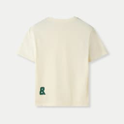 Thumbnail Áo thun nam nữ unisex HLA tay ngắn màu kem hoạ tiết hoạt hình chất liệu thoáng mát, co giãn tốt 3