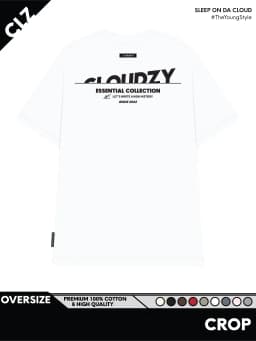 Thumbnail Áo thun nam nữ unisex tay lỡ phông local brand form rộng teen cổ tròn oversize cotton  CLOUDZY CROP 1