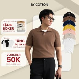 Thumbnail Áo Thun Nam Polo Dệt Kim Cao Cấp SS2 Phối Trơn Thêu Ngựa Multi Color Sợi 32S Thoáng Mát By Cotton 1