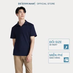 Thumbnail Áo thun nam Polo DETERMINANT 100% Cotton siêu dài, kháng khuẩn chống phai màu - cổ không phối cúc - P04 2