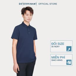 Thumbnail Áo thun nam Polo DETERMINANT Cotton kháng bền màu, thoáng khí - màu dark blue, màu đen - P12-02 2