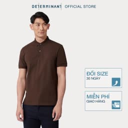 Thumbnail Áo thun nam Polo vải cotton thấm hút mồ hôi thương hiệu Determinant - màu Nâu [P01] 3