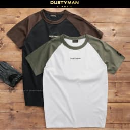Thumbnail Áo Thun Nam Raglan Phối Màu Cổ Điển DUSTYMAN - Vải 100% Cotton - Form Regular Fit 1