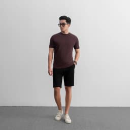 Thumbnail Áo thun nam Ribbed T-shirt thun co giãn thấm hút tốt dệt gân nhuyễn sang trọng chỉn chu LEEVUS AT29 3