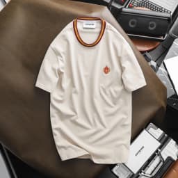 Thumbnail Áo Thun Nam Socce Thêu Họa Tiết Tinh Xảo Sang Trọng Chất Liệu Cotton Dày Mịn Thoáng Mát Form Regular - FAPAS 2