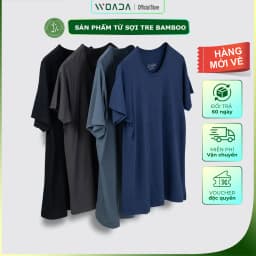 Thumbnail Áo Thun Nam Tay Ngắn Chất Liệu Bamboo Cao Cấp Mát Mịn Thương Hiệu WOADA LKA15 1