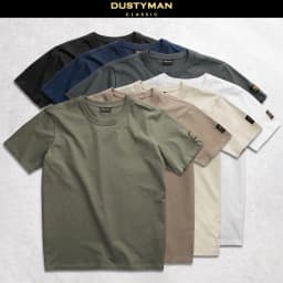 Thumbnail Áo Thun Nam Trơn Cổ Tròn 100% Cotton Premium DUSTYMAN - Form Regular Fit - Basic 1