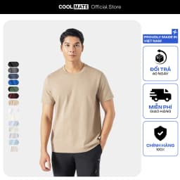 Thumbnail Áo thun nam TShirt Basic Cotton 100% 220gsm dày dặn mềm mại Coolmate 1