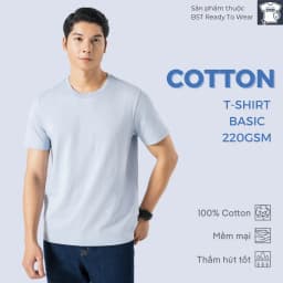 Thumbnail Áo thun nam TShirt Basic Cotton 100% 220gsm dày dặn mềm mại Coolmate 2