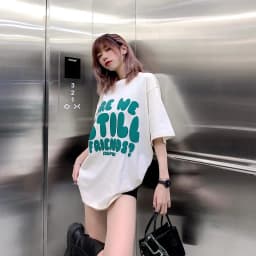 Thumbnail Áo thun NELLY Cotton 260gsm Premium - Are We Still Friends Tay Lỡ Form Rộng Nam Nữ 4