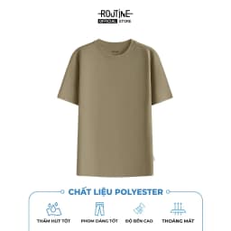Thumbnail Áo Thun Ngắn Tay Vải Cotton Trơn Basic Form Fitted - Routine 10F24TSS001C 2