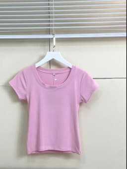 Thumbnail Áo thun nhũ cổ U co giãn ôm body trơn TiQi Jeans A-167 2