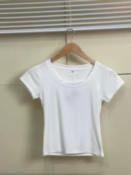 Thumbnail Áo thun nhũ cổ U co giãn ôm body trơn TiQi Jeans A-167 4