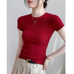 Thumbnail Áo thun nữ dáng ôm body chất vải Thun gân (thun tăm lạnh) co giãn 4 chiều - PH403310 1