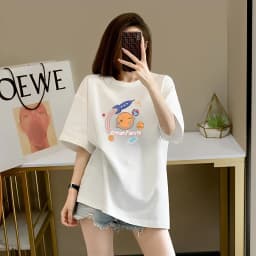 Thumbnail Áo thun nữ dáng rộng - Áo phông nữ form rộng 95% cotton - Loza G0129 2