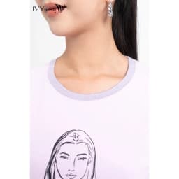 Thumbnail Áo thun nữ in họa tiết vẽ IVY moda MS 57M8086 3