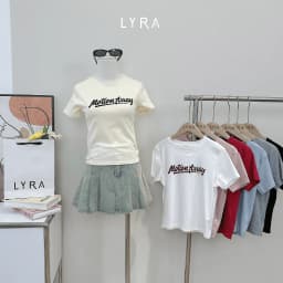 Thumbnail Áo Thun Nữ Lyra Cổ Tròn Tay Ngắn, Áo Phông Nữ Cotton Basic Form Baby Tee Motion Away - CSYAP0311 2