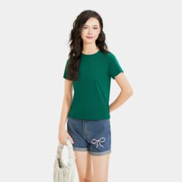 Thumbnail Áo thun nữ MARC FASHION tay ngắn basic CBGN068822 4