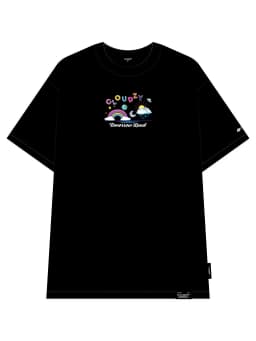 Thumbnail Áo thun nữ nam unisex tay lỡ phông localbrand CLOUDZY form rộng teen cổ tròn trắng oversize TOMORROW 3