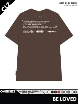 Thumbnail Áo thun nữ nam unisex tay lỡ phông local brand form rộng teen cổ tròn oversize CLOUDZY BE LOVED 1