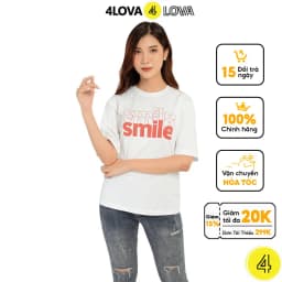 Thumbnail Áo thun nữ tay lỡ 4LOVA Smile phong cách thời trang năng động, trẻ trung 1