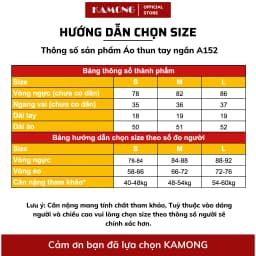 Thumbnail Áo thun nữ tay ngắn KAMONG kiểu dáng basic chất liệu thun tăm A152 1