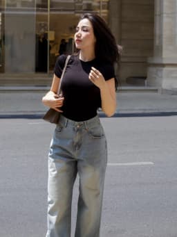 Thumbnail Áo thun nữ trơn basic ôm body co giãn chất thun mịn TiQi Jeans nhiều màu A149 2