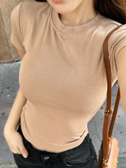 Thumbnail Áo thun nữ trơn basic ôm body co giãn chất thun mịn TiQi Jeans nhiều màu A149 4