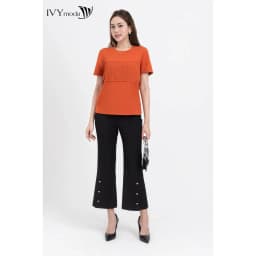 Thumbnail Áo thun nữ xếp ly ngực IVY moda MS 57B9458 1