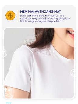 Thumbnail Áo thun nữ YODY dáng ôm, cổ tròn, cao, vải bambo mát mẻ, co giãn TSN7268 2