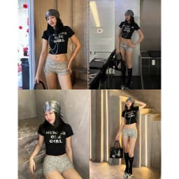 Thumbnail Áo Thun Number One Girl 𝐊𝐈𝐋𝐋 𝐒𝐘𝐒𝐓𝐄𝐌 Ôm Body In Kim Tuyến 3