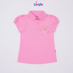 Thumbnail Áo thun Polo Chippo tay ngắn cổ bẻ cho bé gái từ 7 đến 12 tuổi (24-42kg) chất liệu Cotton cao cấp 2
