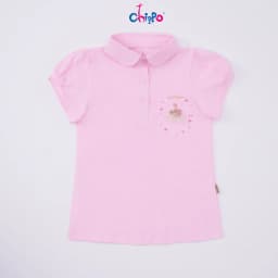 Thumbnail Áo thun Polo Chippo tay ngắn cổ bẻ cho bé gái từ 7 đến 12 tuổi (24-42kg) chất liệu Cotton cao cấp 3