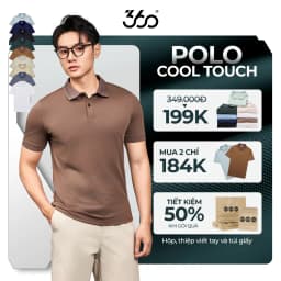 Thumbnail Áo thun polo nam 360 Boutique có cổ gân trẻ trung bo tay đẹp có bigsize - POTOL516 1