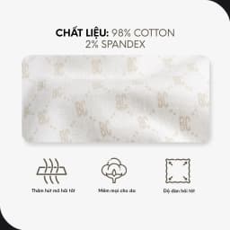 Thumbnail Áo Thun Polo Nam By Cotton Cao Cấp Pique Trắng In Tràn Monogram BC 3