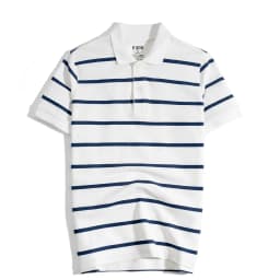 Thumbnail Áo Thun Polo Nam By Cotton Cao Cấp Polo Pique 2.0 Trắng In Sọc 2