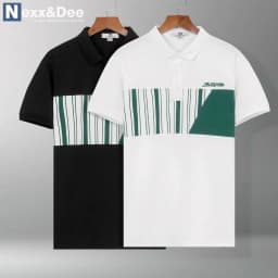 Thumbnail Áo thun POLO nam cá sấu có cổ bẻ sọc ngang ngực TRẺ TRUNG big size 3xl cao cấp Nexx&Dee SN01 1
