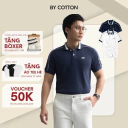 Thumbnail Áo Thun Polo Nam Cao Cấp Waffle 2 Màu Trắng - Xanh Đen Thêu Ngựa BY COTTON 1