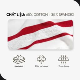 Thumbnail Áo Thun Polo Nam Cao Cấp Dệt Kim Trắng Sọc Ngực Đỏ - SS2 By Cotton 3
