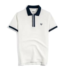 Thumbnail Áo Thun Polo Nam Cao Cấp Gân Kem Thêu Fox Phối Bo By Cotton 1