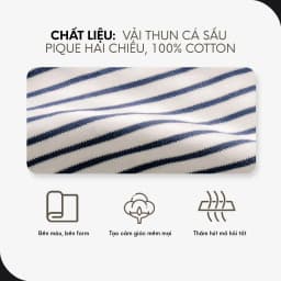 Thumbnail Áo Thun Polo Nam Cao Cấp Phối Sọc Nhuyễn Màu Xanh Đen BY COTTON 3