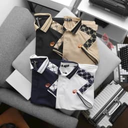Thumbnail Áo thun POLO nam chấm bi phối hoạ tiết có cổ bẻ trẻ trung lịch lãm big size 3XL Nexx&Dee CB21 3