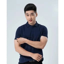Thumbnail Áo Thun Polo Nam Cổ Bẻ Màu Xanh Đen Vải Cotton Cá Sấu Thương Hiệu MrTwins® 1