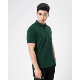 Thumbnail Áo Thun Polo Nam Cổ Bẻ Màu Xanh Két Vải Cotton Cá Xấu Thương Hiệu MrTwins® 1