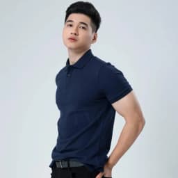 Thumbnail Áo Thun Polo Nam Cổ Bẻ Màu Xanh Đen Vải Cotton Cá Sấu Thương Hiệu MrTwins® 3